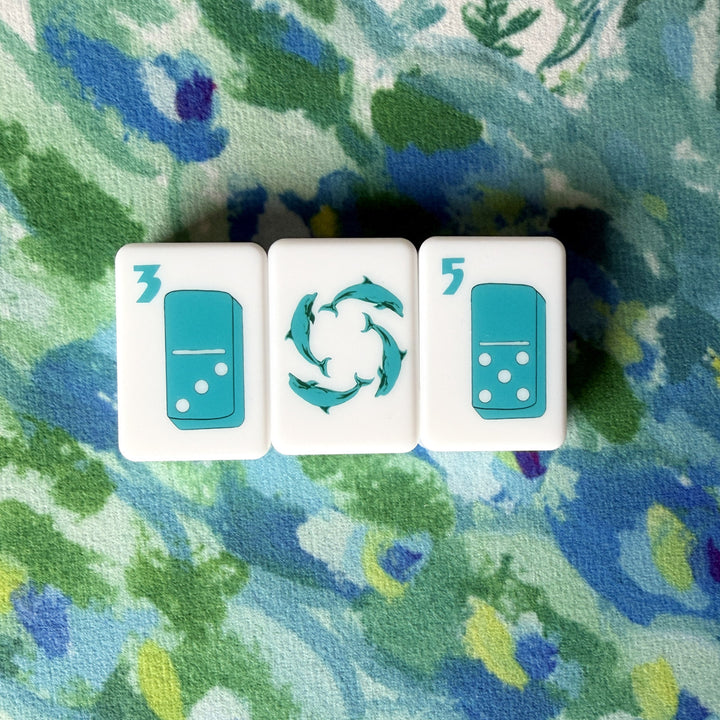 Mahjong Set & Lucite Display Box Bundle