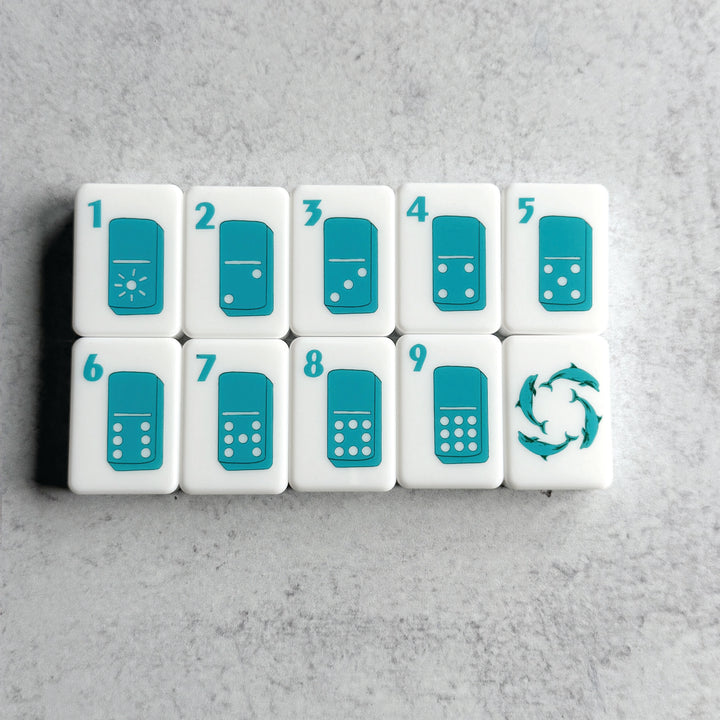 Mahjong Set & Lucite Display Box Bundle